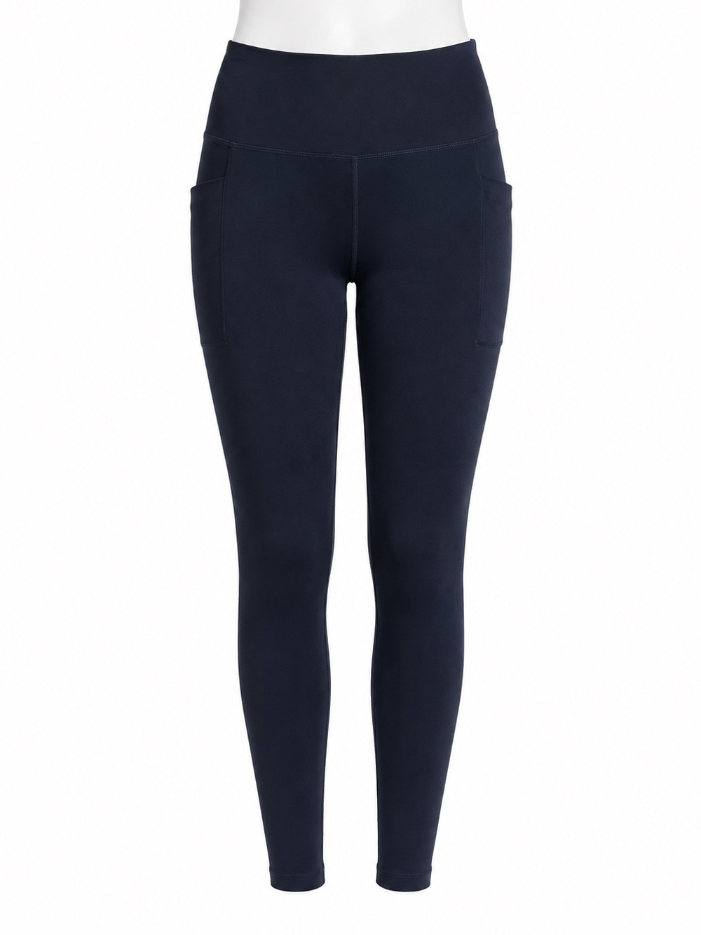 Size M Athleta Women’s Salutation Stash Tight Leggings Black Blue Marbled 28”